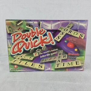 Double Quick! Fastest Letter Tile Crossword Game Winning Moves 1999 Vintage